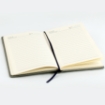 Picture of  leather notes, cream paper with pocket, gray color, size A5