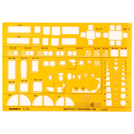 Picture of Architectural Drawing Stencil - Isomars IS1359