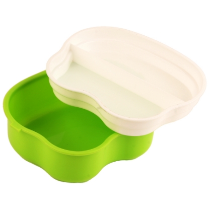 Picture of Lunch Box 500 ml Divided into Two Layers, Apple Shape, Green Color - Nomex N761