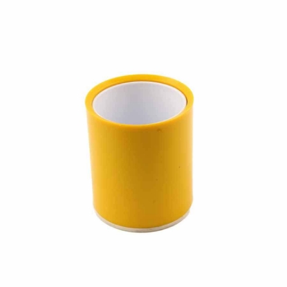 Picture of Yellow round plastic Ark pen cup Model 6663