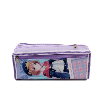 Show details for 2 Zippers Fabric Pencil Case - G7991 Picture of 2 Zippers Fabric Pencil Case - G7991