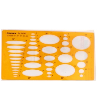 Picture of Oval template ruler, Honey Color - Isomars 4040