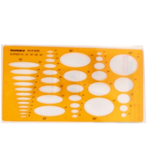 Picture of Oval template ruler, Honey Color - Isomars 4040