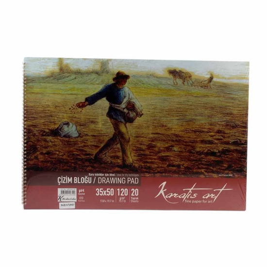 Picture of اسكتش رسم 20 ورقة 35× 50 سم 120 جرام سلك - Karatis Art 482002 - 99