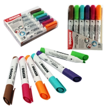 Show details for Whiteboard markers SET 6 COLORS XW2 KORES 20803 Picture of Whiteboard markers SET 6 COLORS XW2 KORES 20803