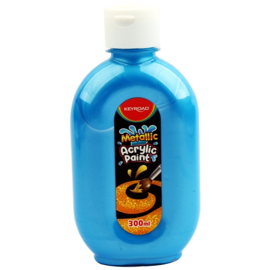 Bild von Acrylfarbe metallic blau (300ml) Keyroad Modell KR972191
