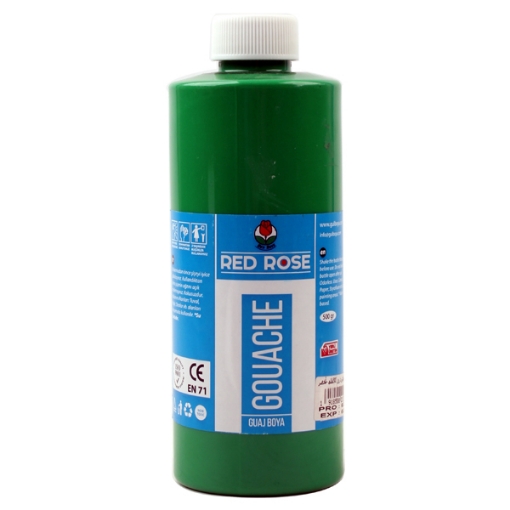 Picture of Gouache Color Bottle 500 ml Green - Red Rose