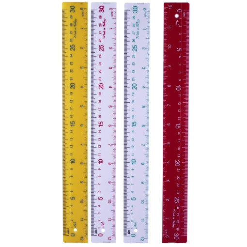 Picture of Transparent Plastic Ruler 30 cm Multicolor - Ark 617