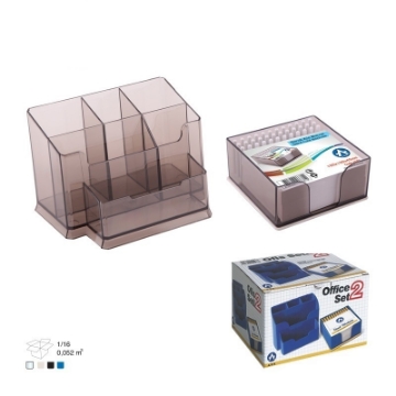 Agrandir l'image de Organisateur de Bureau (Porte-cartes, Porte-stylo et Coupe-ruban) Plastique Transparent - Ark 1193 Image de Organisateur de Bureau (Porte-cartes, Porte-stylo et Coupe-ruban) Plastique Transparent - Ark 1193