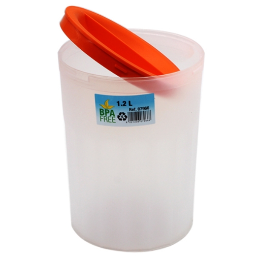 Picture of plastic jar with lid, 1.2 liter, Mintra model 7966