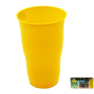 Agrandir l'image de Grand gobelet en plastique 650 ml multicolore - Mintra. Image de Grand gobelet en plastique 650 ml multicolore - Mintra.