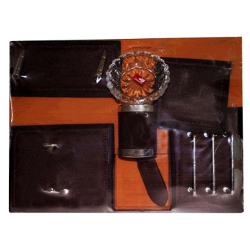 Zeige Details für Leder Schreibtischunterlage Set 9 Teile - Hochwertig Bild von Leder Schreibtischunterlage Set 9 Teile - Hochwertig