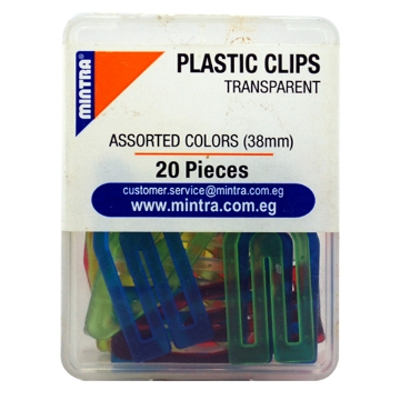 Agrandir l'image de Ensemble de trombones en plastique couleurs transparentes 38 mm – Mintra Image de Ensemble de trombones en plastique couleurs transparentes 38 mm – Mintra