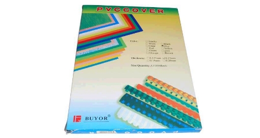 Picture of Blue Binding Cover Sheet Pack High Quality A4/100 Pieces 150 Micron - BUYOR