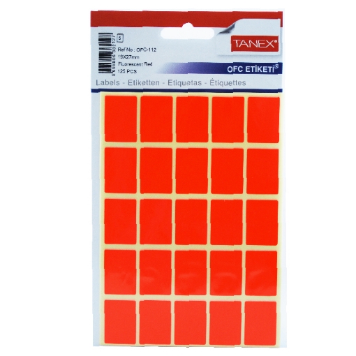 Picture of Handwriting label orange 5 Sheets A5 Tanex Model OFC-112