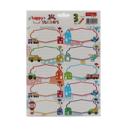 Picture of School tickets 10 Pieces 3 Sheets Multi-shaped and multi-colored - Tanex TSL-755