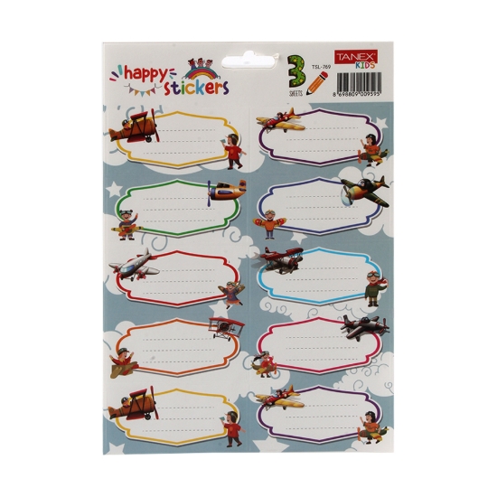 Image de Étiquettes scolaires 10 pièces 3 feuilles Modèle Tanex TSL769