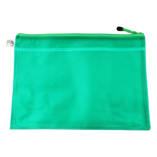 Picture of Green Mesh Zipper Folder - B4 - Simba