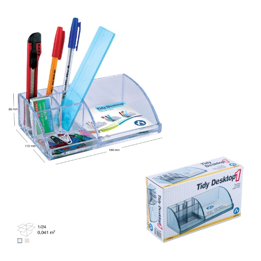 Picture of Desk Organizer, transparent Plastic - Ark 2041