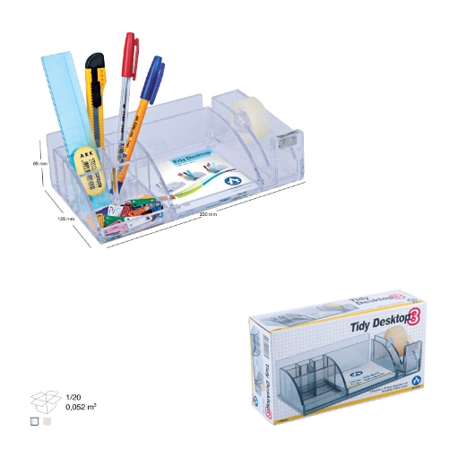 Picture of Desk organizer, Transparent Plastic - Ark 2043