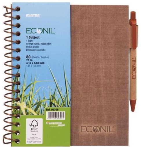 Image de Cahier à spirale A6 70 g 80 feuilles - Mintra Iconel