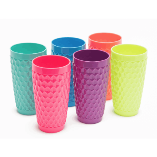 Imagen de Vaso de Plástico Diamante 550 ml Colores - Mintra 7953
