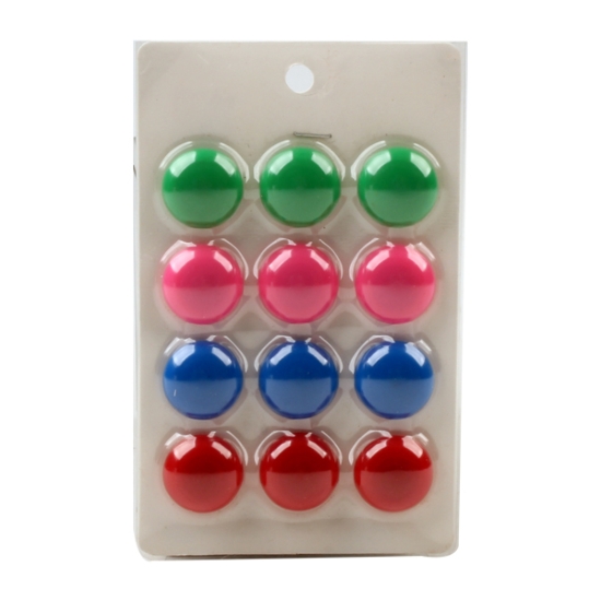 Bild von Bunter runder Whiteboard-Magnet Simba XMS-D2, 2 cm, 12 Stück/Karte