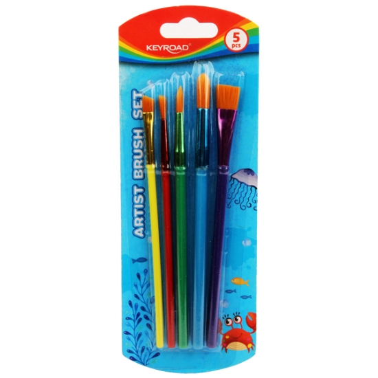 Image de Set de pinceaux Keyroad, Carte, 5 pièces, Tailles (10, 8, 4, 2), Modèle KR971857