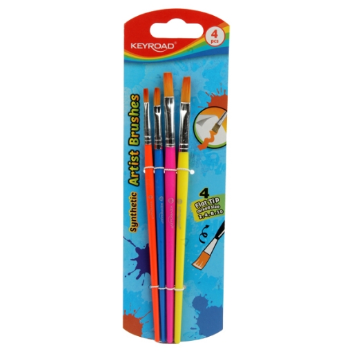 Picture of Keyroad Painting Brush Set - 4 Angled Brushes (Sizes 10, 8, 4, 2) - Model KR972033