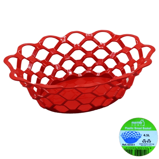 Image de Grand Plat à Pain en Plastique 4,5 Litres Rouge - Mintra