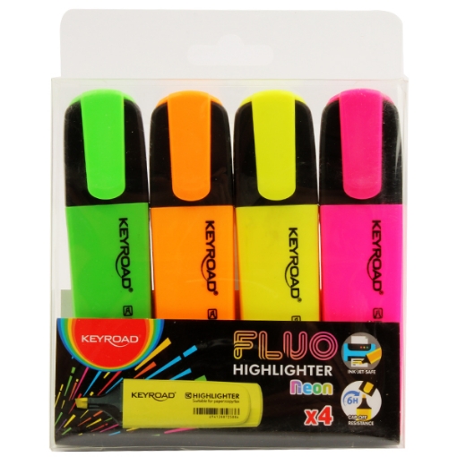 Picture of Keyroad Highlighter Pen Set of 4 Model KR972163