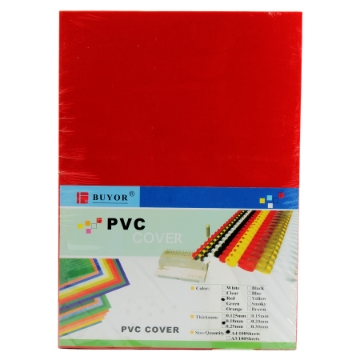 Agrandir l'image de Couverture de reliure haute qualité 180 microns 100 pièces rouge A4 Buyor Image de Couverture de reliure haute qualité 180 microns 100 pièces rouge A4 Buyor