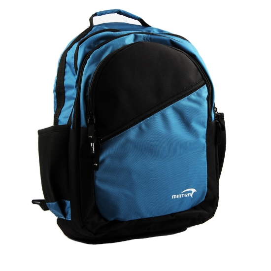 Imagen de Mochila negra y azul 4 cremalleras 42 * 12 * 30 cm 130 g – Mintra 08800.