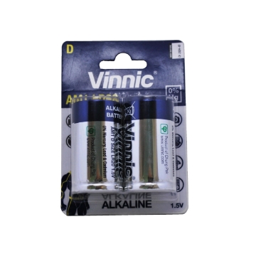 Show details for 2 Batteries\ Card AM1 LR20, 1.5 V - Vinnic Alkaline Picture of 2 Batteries\ Card AM1 LR20, 1.5 V - Vinnic Alkaline