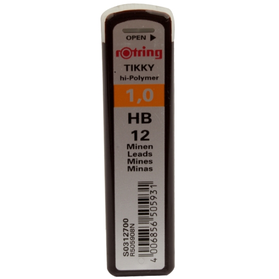 Image de Mine de porte-mine, 12 mines, 1 mm HB - Rotring
