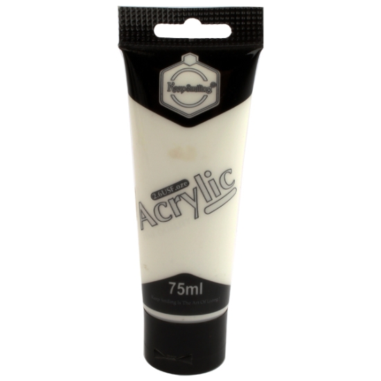 Bild von Acrylfarbe Tube 75ml Weiß - Bleib lächelnd 202