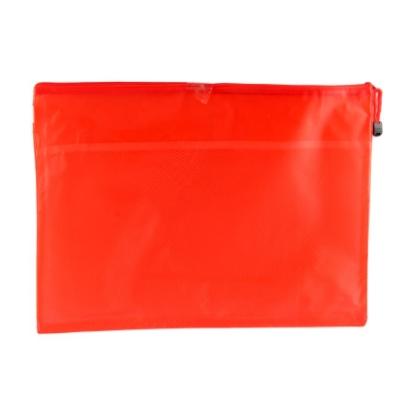 Picture of Simba Plastic Zipper File A3 Size - red
