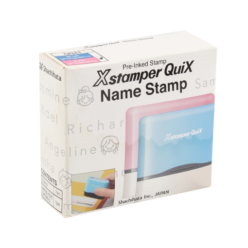 Picture of Rectangular Name Stamp 9.5×46 mm pink - X-Stamper QN41Shchihata