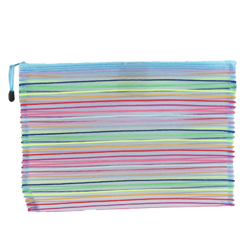 Picture of Smash Zipper Case, A4 Striped Light Blue - Simba QCD