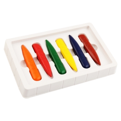 Picture of A box of erasable crayons, 6 colors, 82 ml,  Flair FA8037