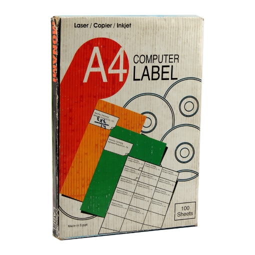 Picture of Computer Labels 100 Sheets A4, 16 Labels 4 x 4 cm - Herma