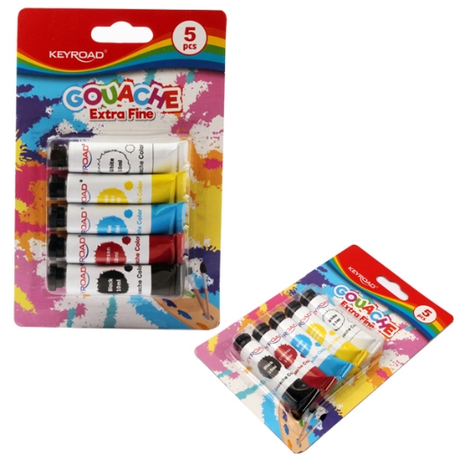 Picture of Gouache colors5 colors tube x 10 ml Keyroad Model KR971509