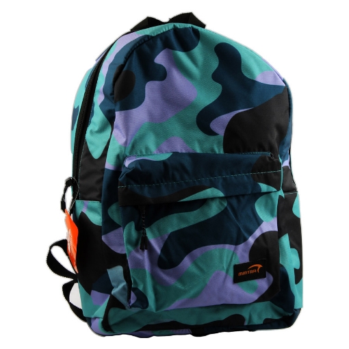 图片 Blue Camo مطبوعه L شنط مدارس 2 جيب + جيب لاب توب 18