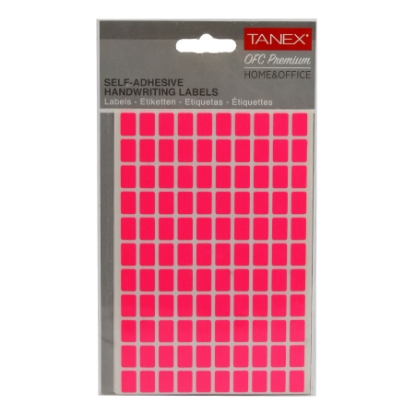 Picture of HANDWRITING LABEL TANEX PINK 5 SHEETS 12 × 8 MM A5 / 110 MODEL OFC-104