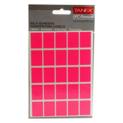 Picture of HANDWRITING LABEL TANEX PINK 27 × 19 MM 5 SHEETS A5 / 25 MODEL OFC-112 