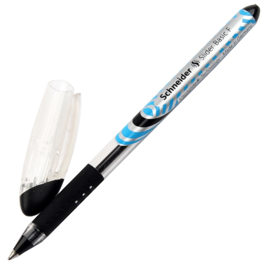 Image de قلم جاف سليدر بيزك F أسود ألماني شنايدر موديل 151001