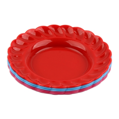 Picture of FLOWER PLATE COLORED PLASTIC SMALL 5 × 1