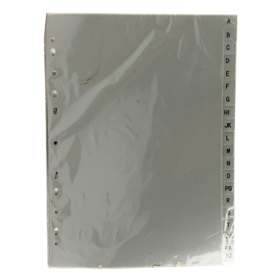 图片 字母分隔符 A - Z 塑料灰色带舌头 EML