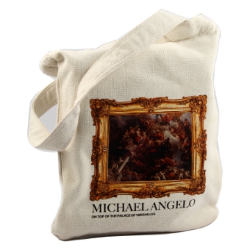 Show details for شنطة قماش بيد دونها michel angelo Picture of شنطة قماش بيد دونها michel angelo