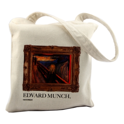 Picture of شنطة قماش بيد (edward munch) دونها